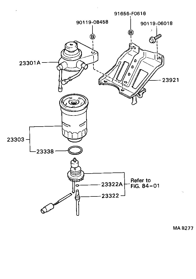23301-54390 CAP ASSY, FUEL FILTER product image