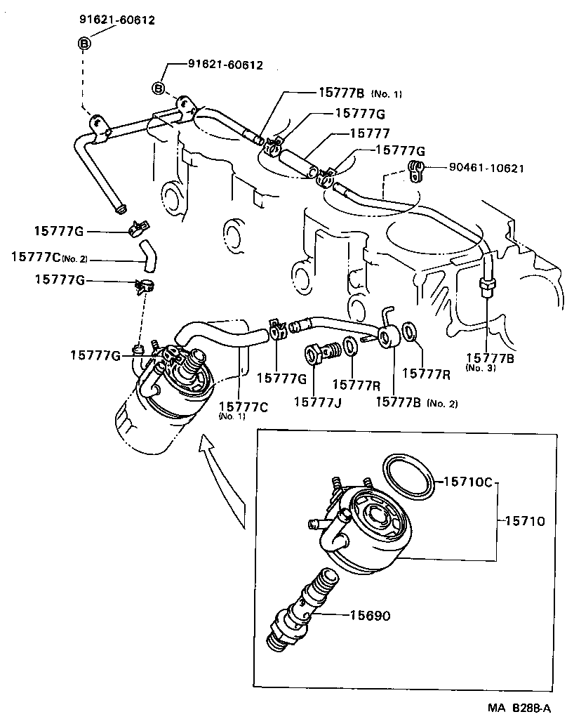 15767-64031 PIPE, OIL COOLER product image