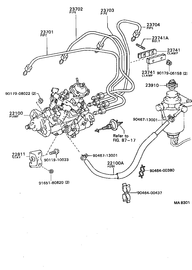 23701-64070 PIPE SUB-ASSY, INJECTION, NO.1 product image