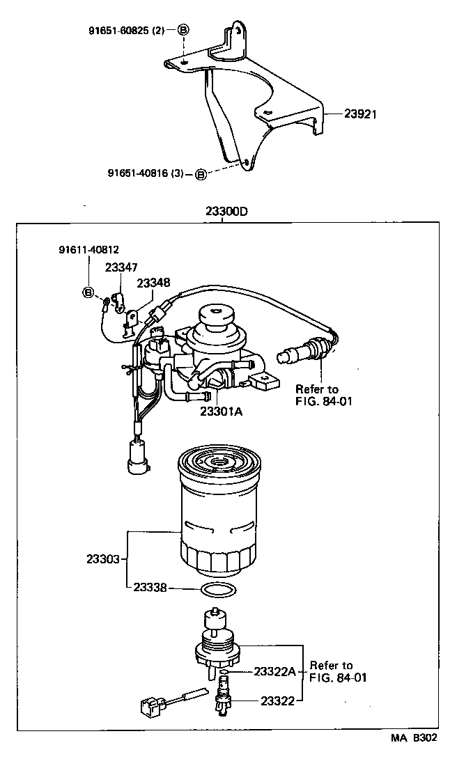 23300-35060 FILTER ASSY, FUEL product image