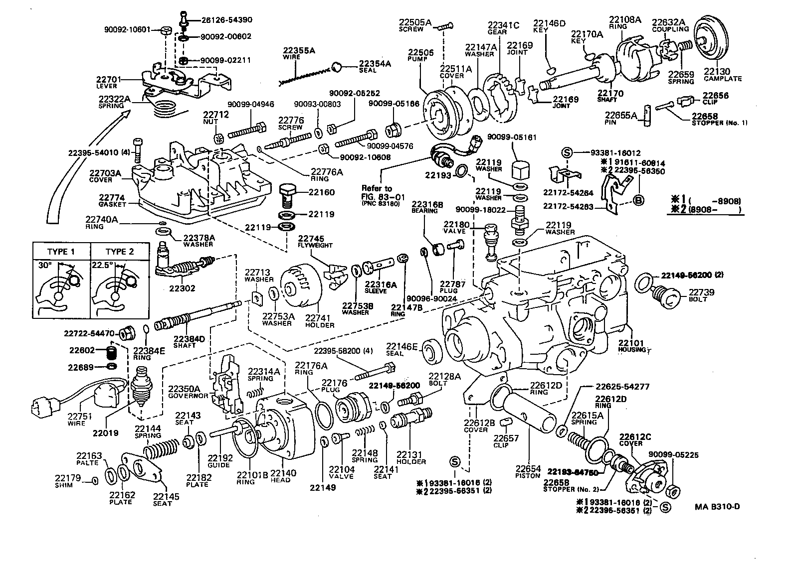 22101-54200 HOUSING SUB-ASSY, INJECTION PUMP product image