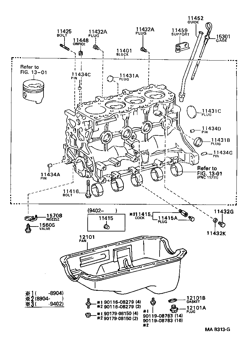 11401-80737 BLOCK SUB-ASSY, CYLINDER product image
