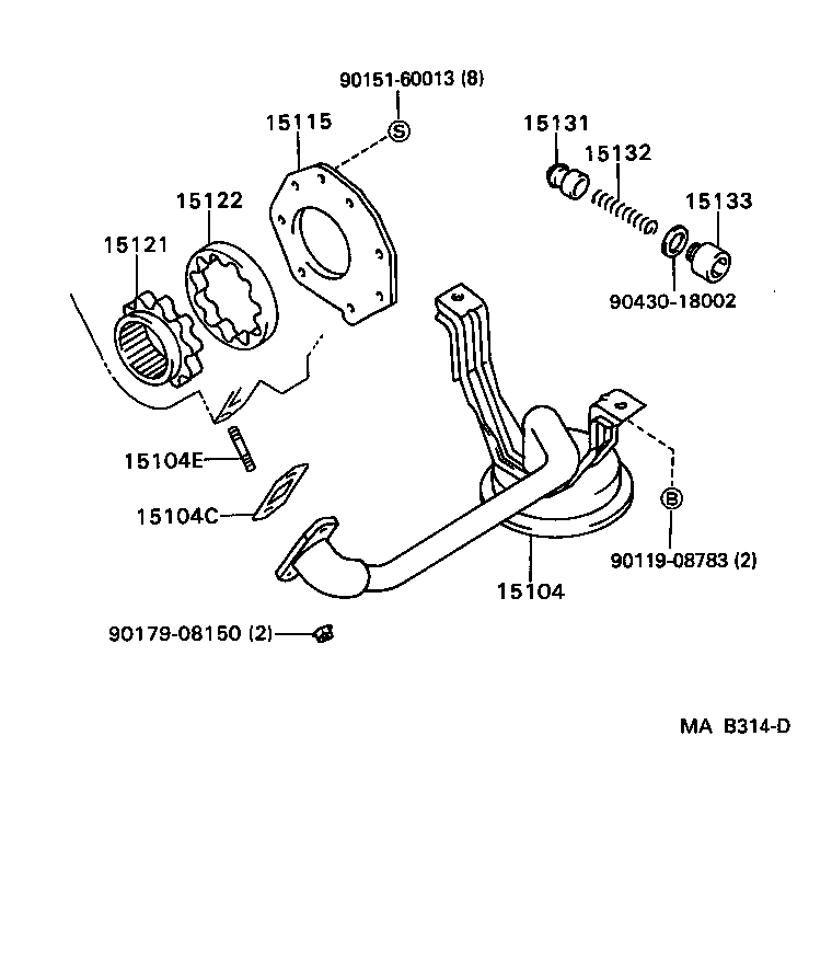 92122-60650 BOLT, STUD(FOR OIL STRAINER) product image