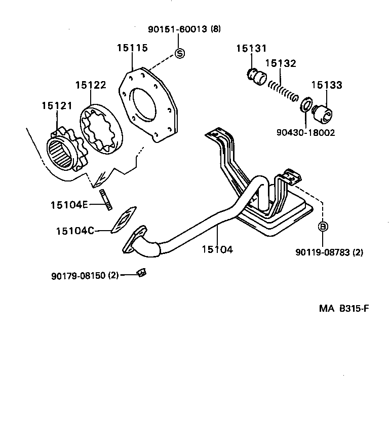 92122-60650 BOLT, STUD(FOR OIL STRAINER) product image