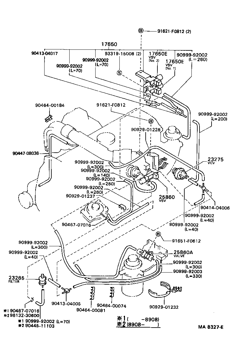 17345-74040 HOSE, NO.5(FOR IDLE-UP) product image