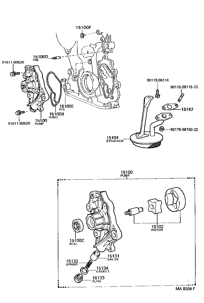 15104-54150 STRAINER SUB-ASSY, OIL product image