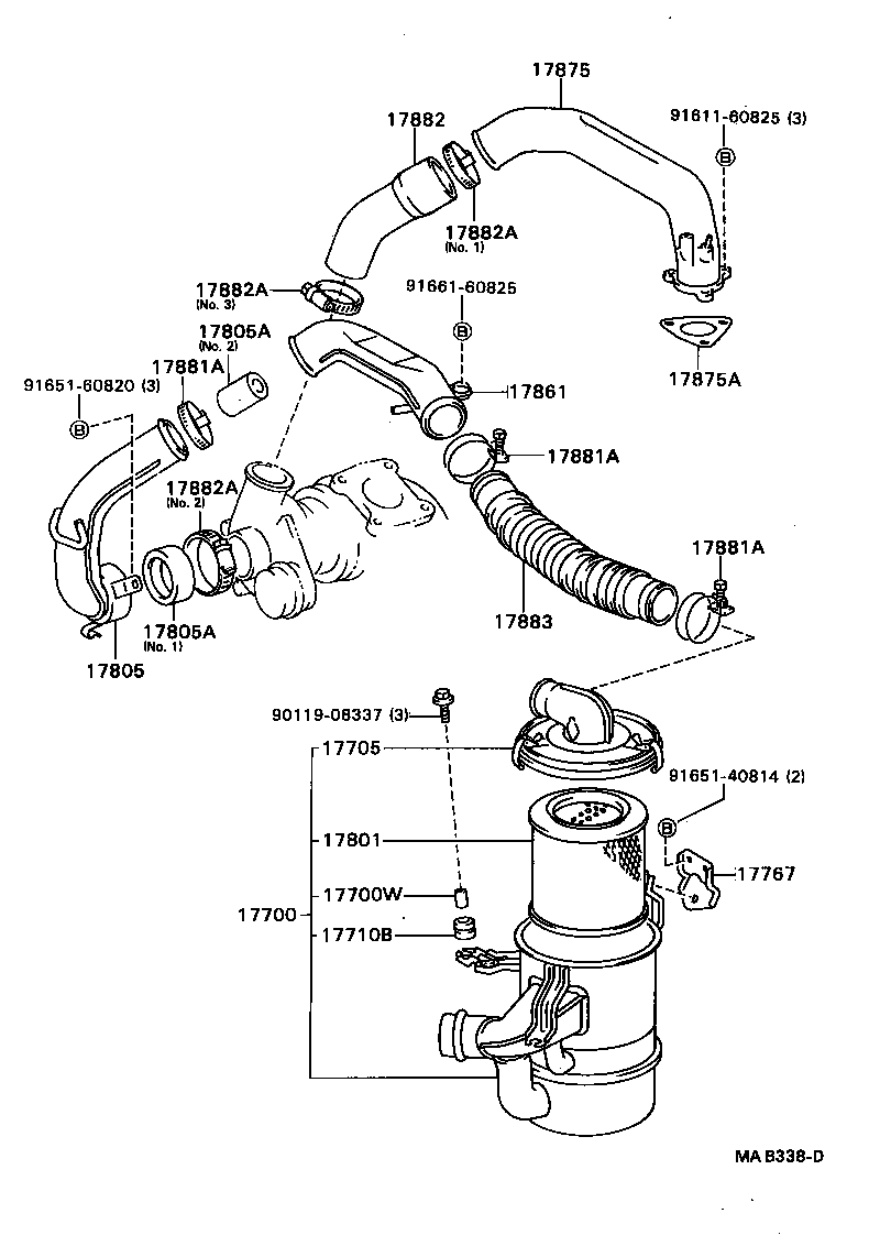 52820-87006 DUCT, COOL AIR INTAKE, NO.2 product image