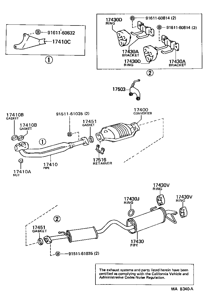 17405-73131 PIPE ASSY, EXHAUST, TAIL product image