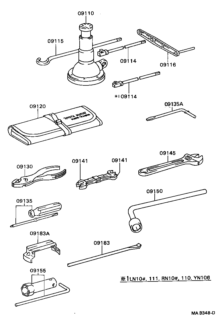 09110-35170 JACK ASSY product image