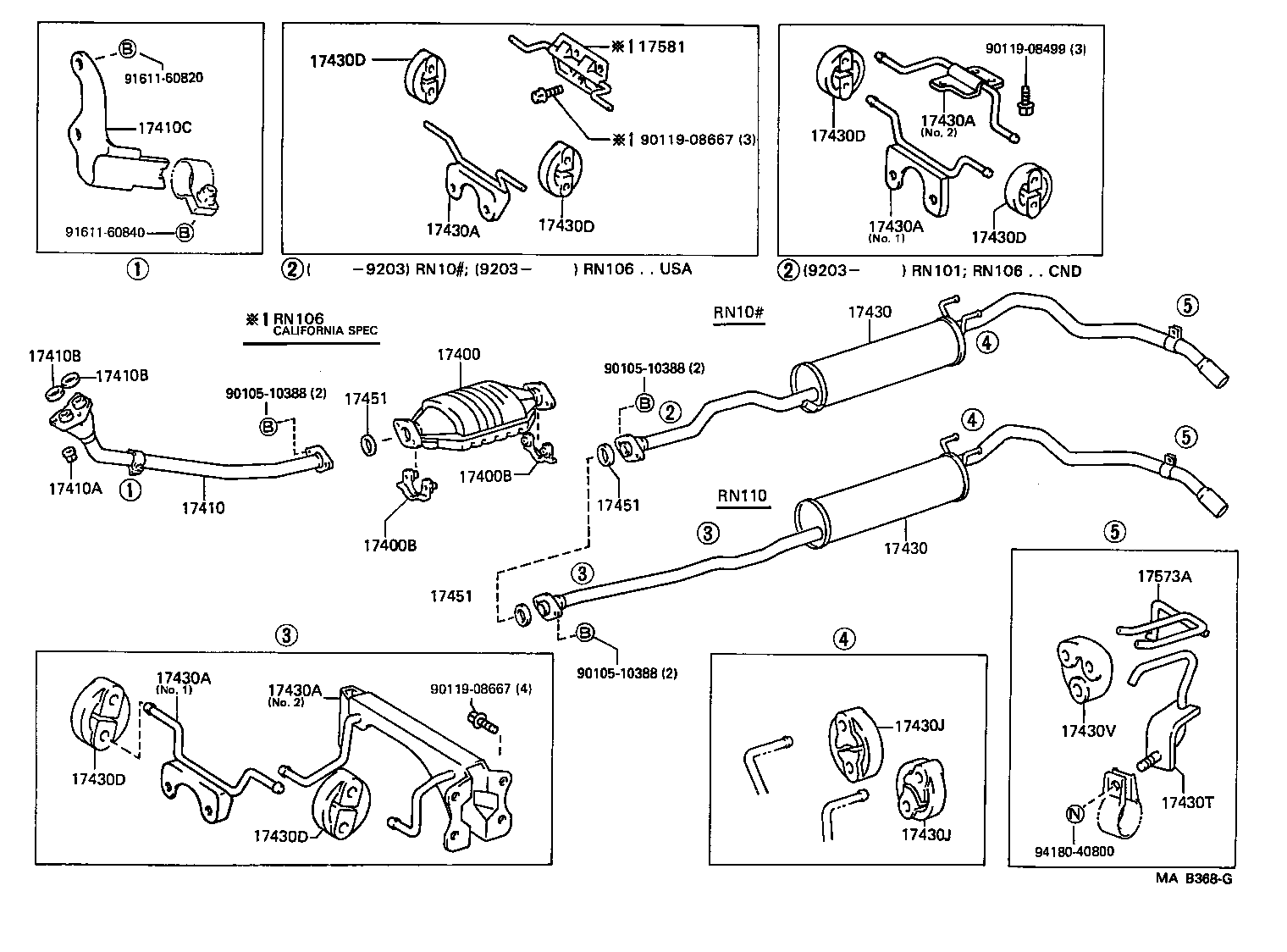 17430-65091 PIPE ASSY, EXHAUST, TAIL product image