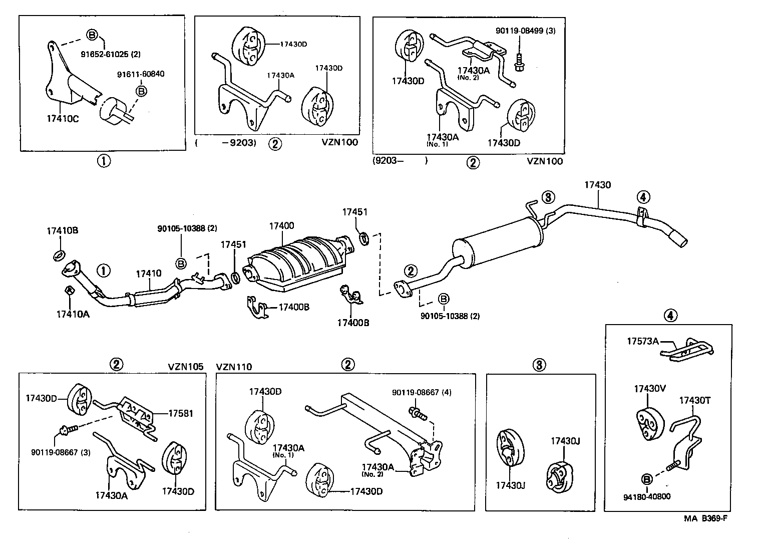 17430-65091 PIPE ASSY, EXHAUST, TAIL product image