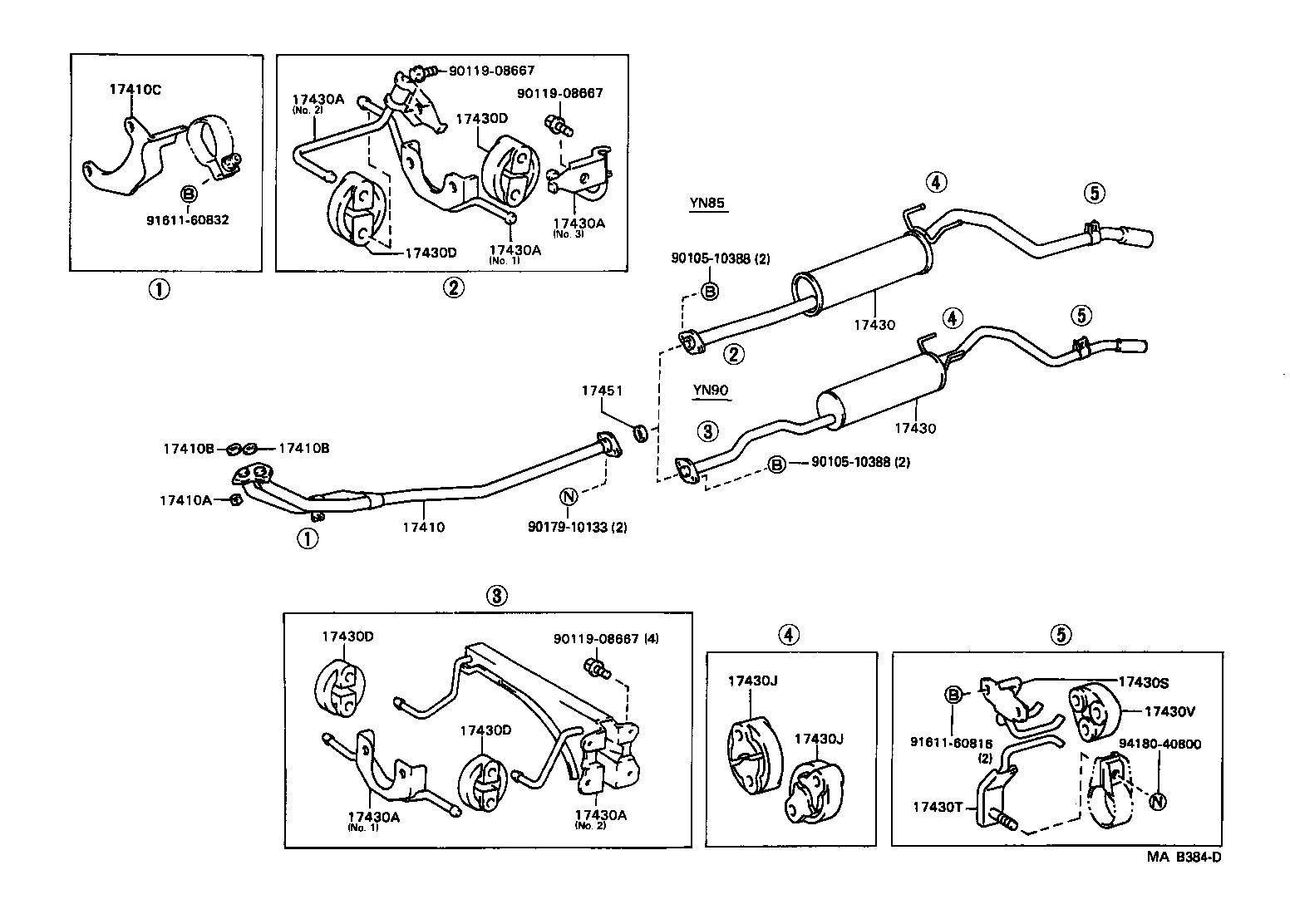 17430-5B040 PIPE ASSY, EXHAUST, TAIL product image