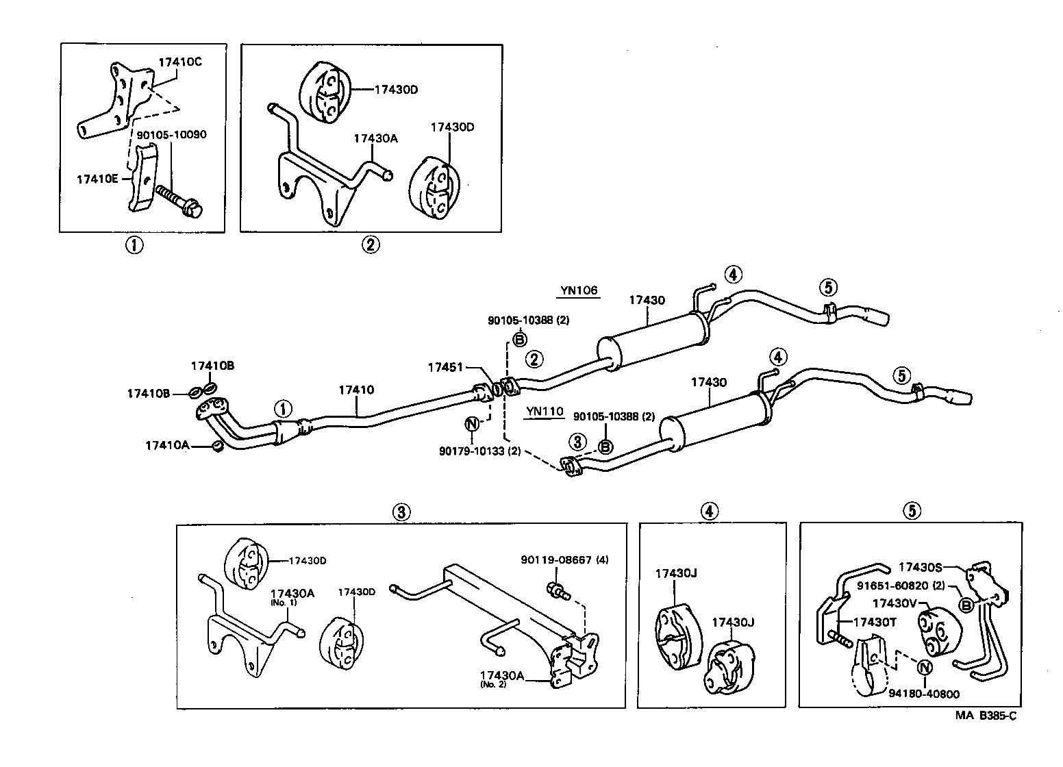 17430-5B040 PIPE ASSY, EXHAUST, TAIL product image