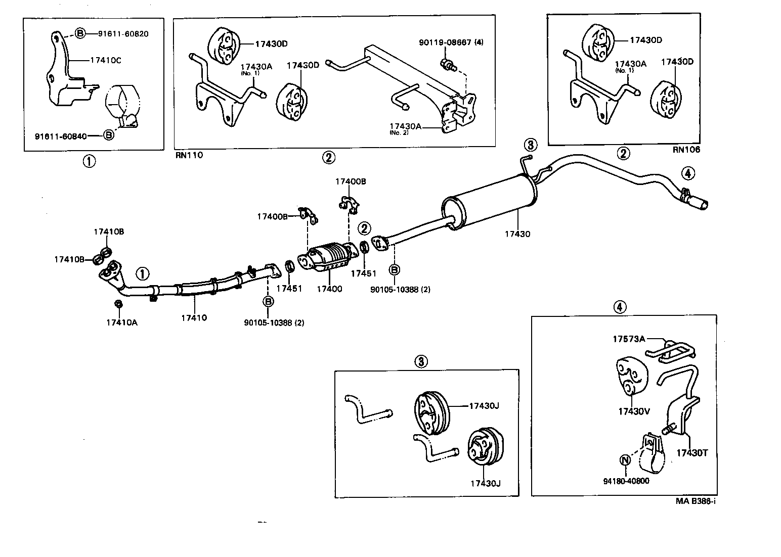 17430-5B040 PIPE ASSY, EXHAUST, TAIL product image
