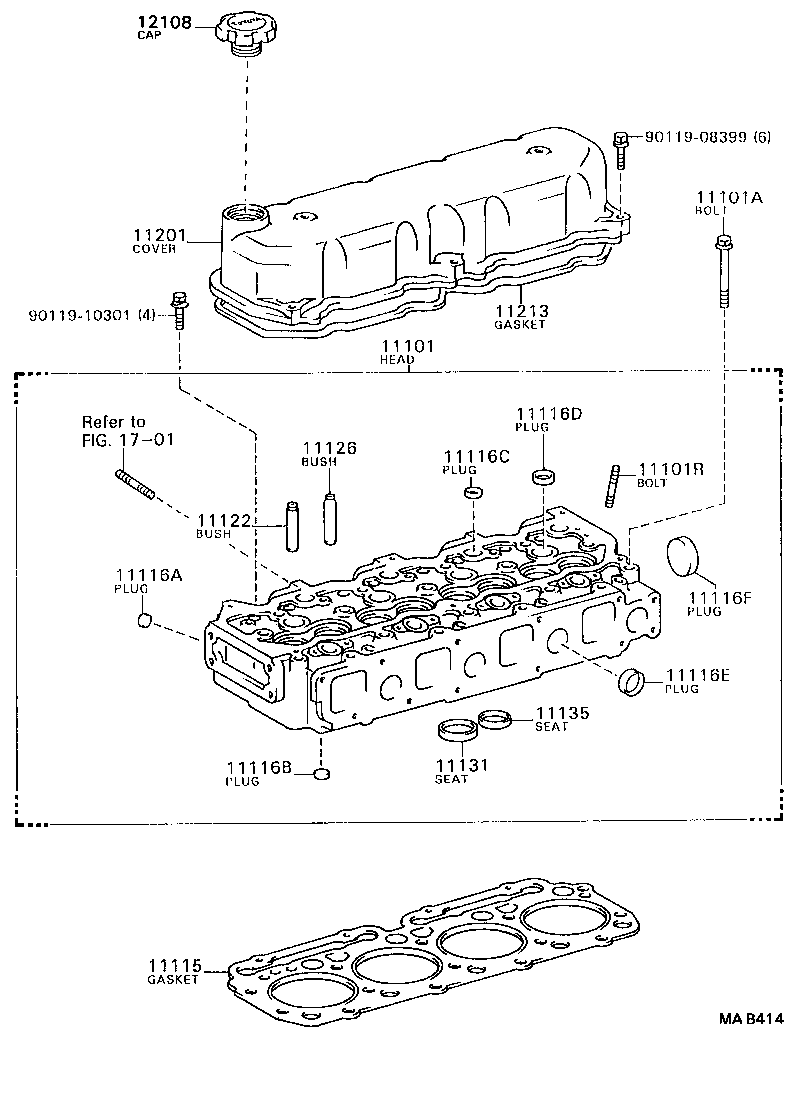 11110-78040 HEAD SUB-ASSY, CYLINDER product image