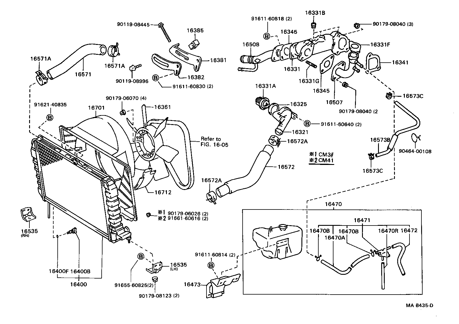 16027-64041 PIPE SUB-ASSY, TURBO WATER, NO.1 product image