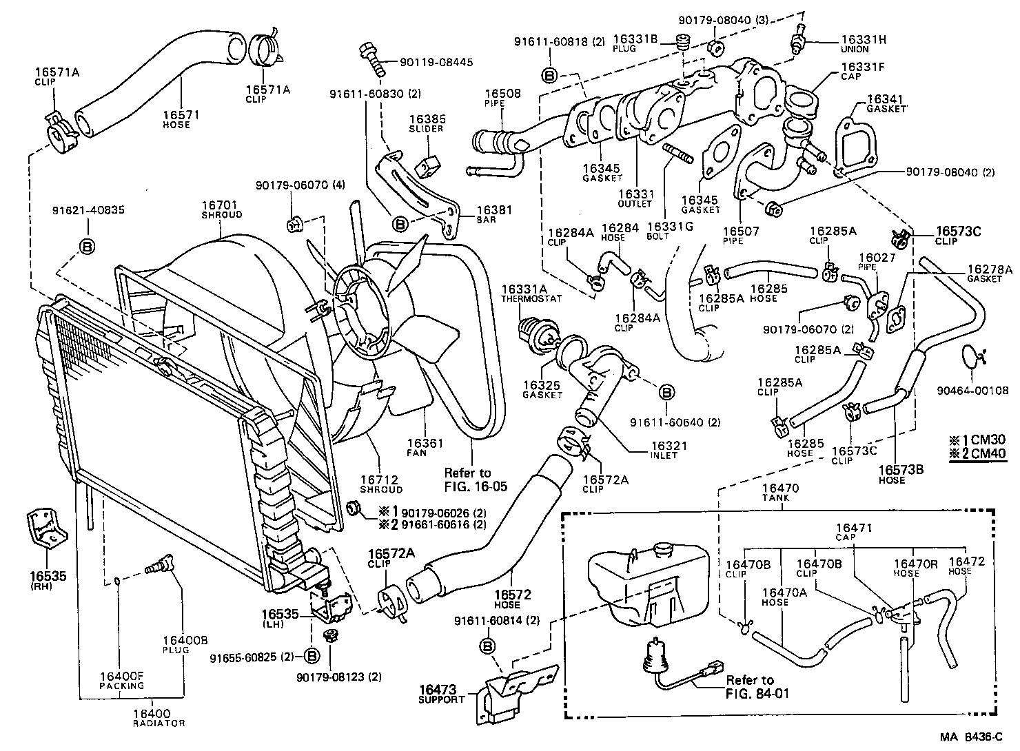 16027-64041 PIPE SUB-ASSY, TURBO WATER, NO.1 product image