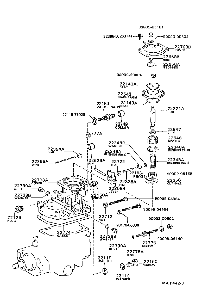 22178-6A610 BRACKET SUB-ASSY, IDLE UP product image