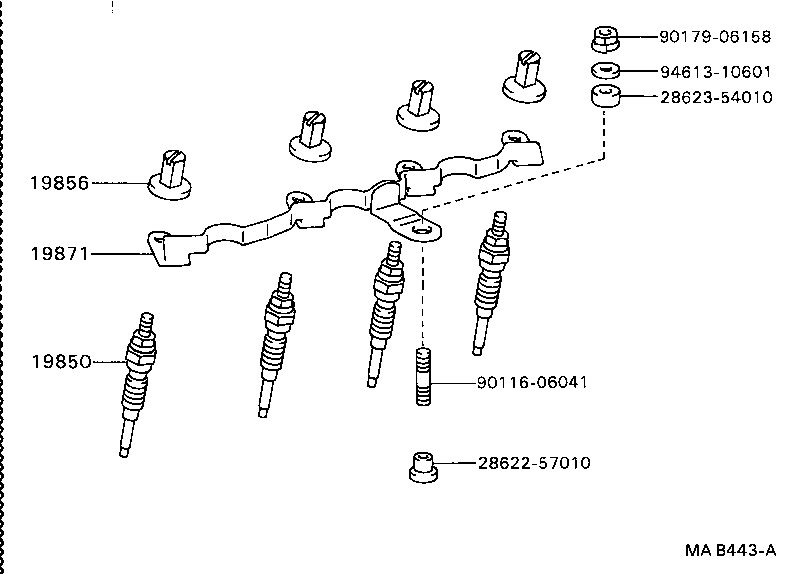 19871-54020 CONNECTOR, GLOW PLUG NO.1 product image