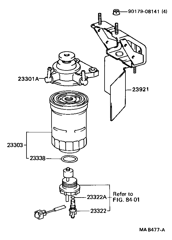 23300-61060 FILTER ASSY, FUEL product image
