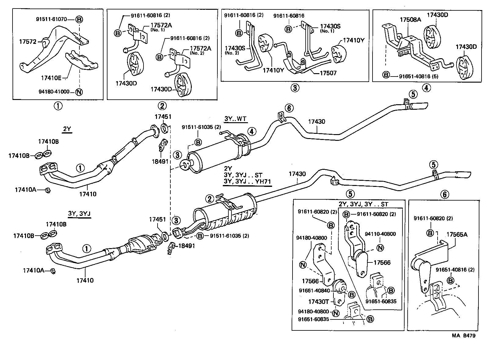 17430-71270 PIPE ASSY, EXHAUST, TAIL product image