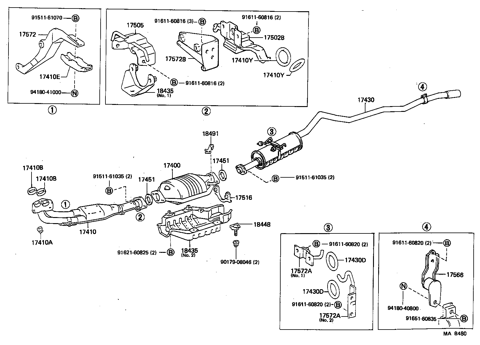 17430-71270 PIPE ASSY, EXHAUST, TAIL product image