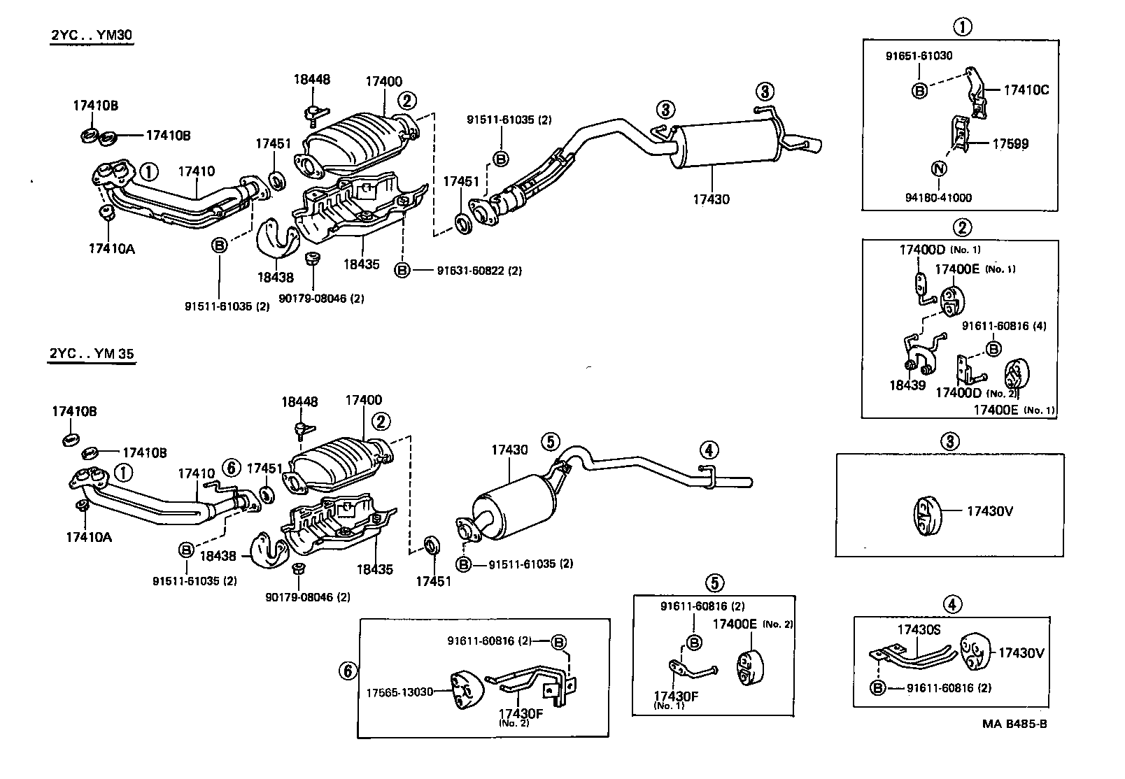 17574-72040 BRACKET, EXHAUST TAIL PIPE(FOR CENTER) product image