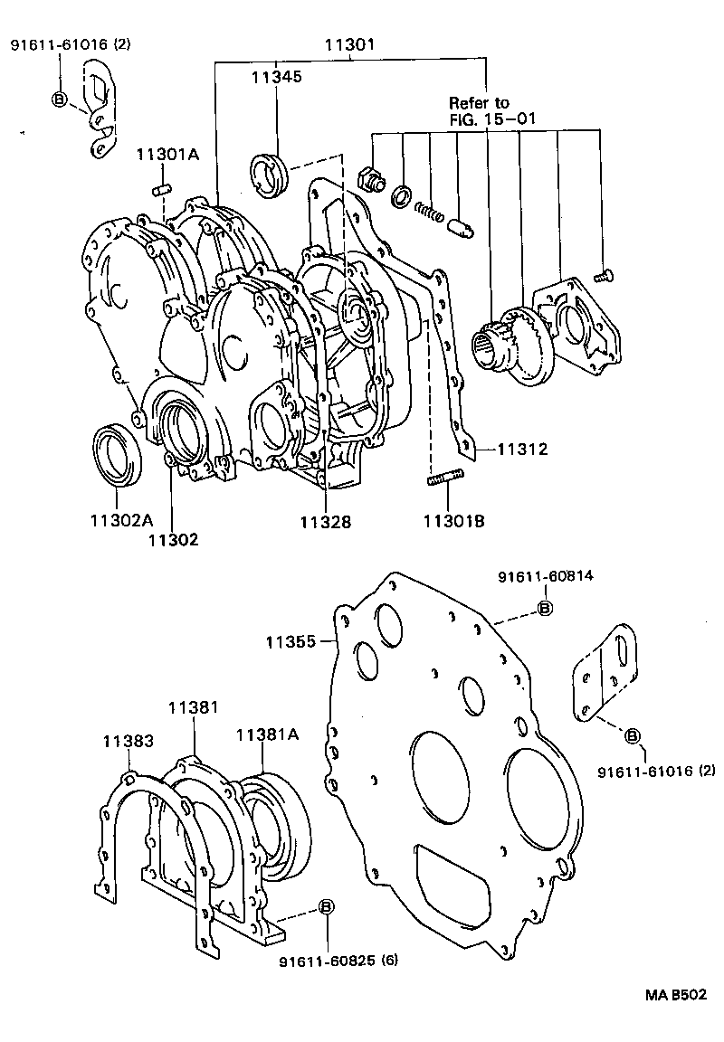 11302-56061 COVER SUB-ASSY, TIMING CHAIN OR BELT product image
