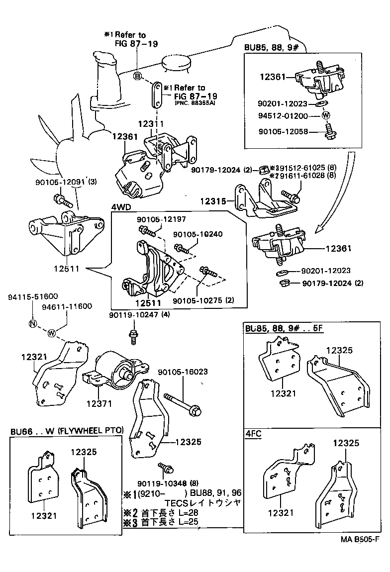 12501-58020 BRACKET, ALTERNATOR, NO.1 product image