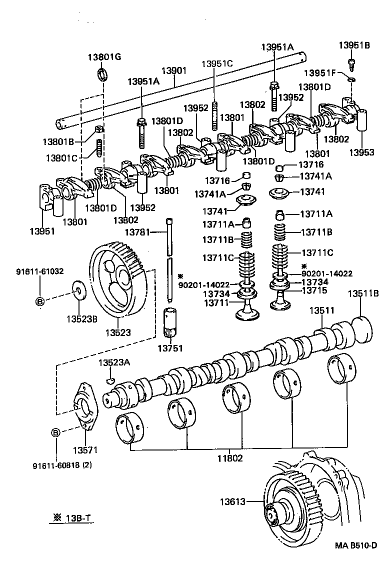 13952-56021 SUPPORT, VALVE ROCKER, NO.2 product image