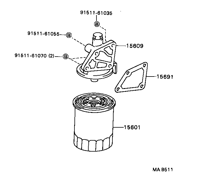 15691-56040 GASKET, OIL FILTER product image