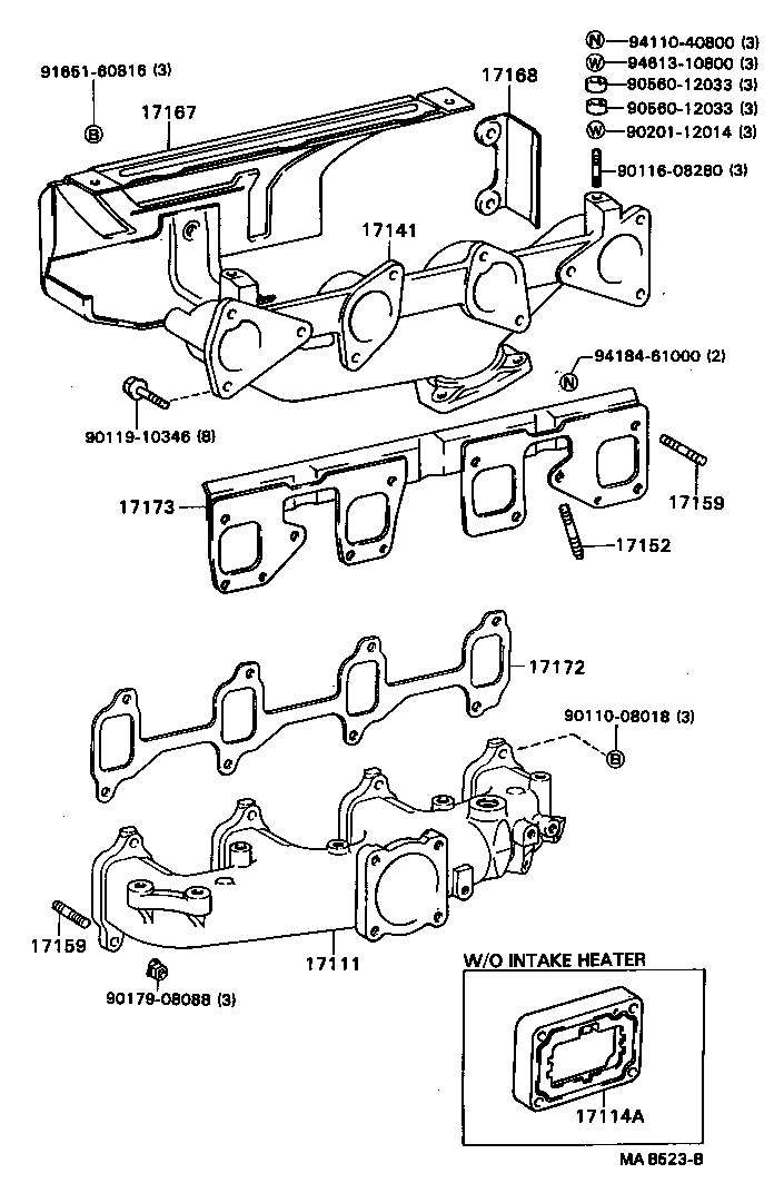 17111-58011 MANIFOLD, INTAKE product image