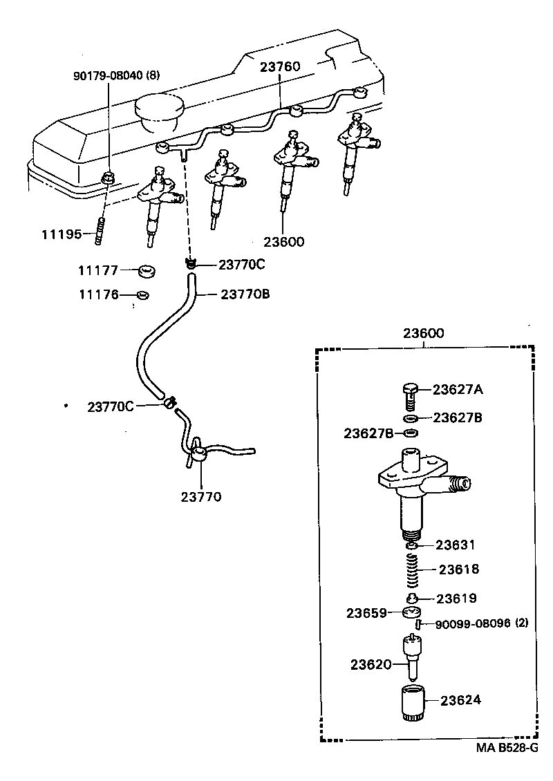 23600-56020 HOLDER & NOZZLE SET, NOZZLE product image