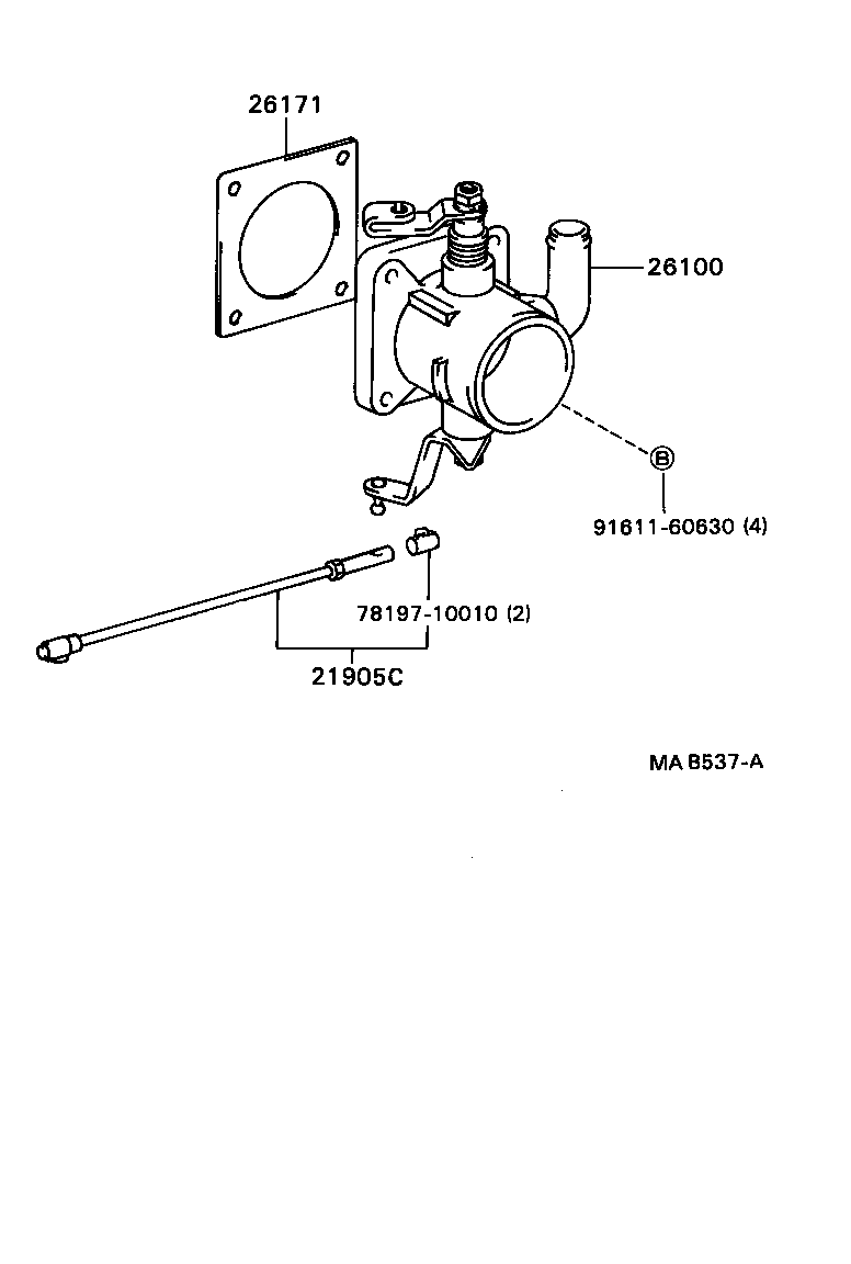 21928-58040 SUPPORT, THROTTLE WIRE product image