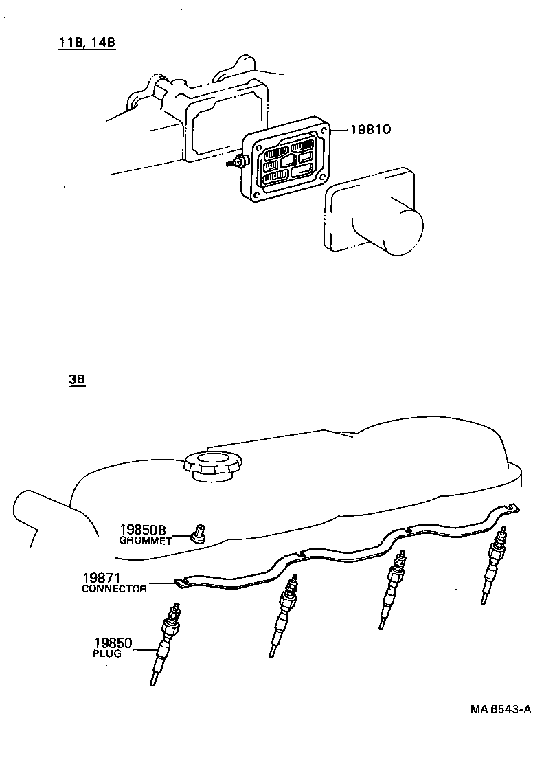 19850-58010 PLUG ASSY, GLOW product image