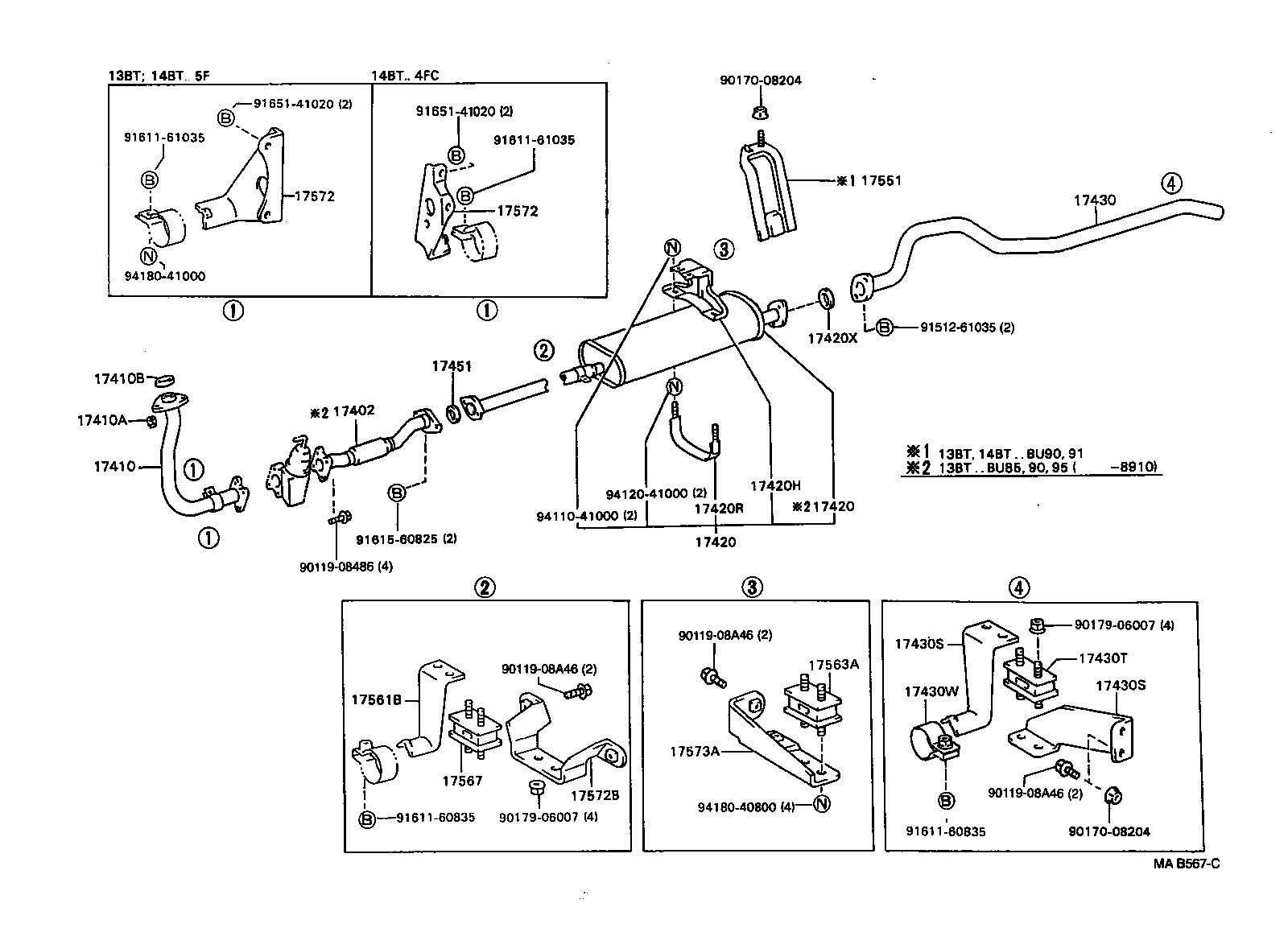 17405-58450 PIPE ASSY, EXHAUST, TAIL product image