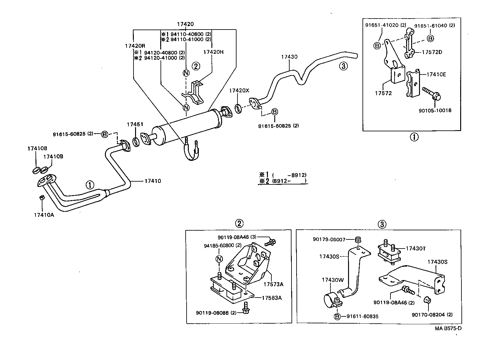 17410-73111 PIPE ASSY, EXHAUST, FRONT product image