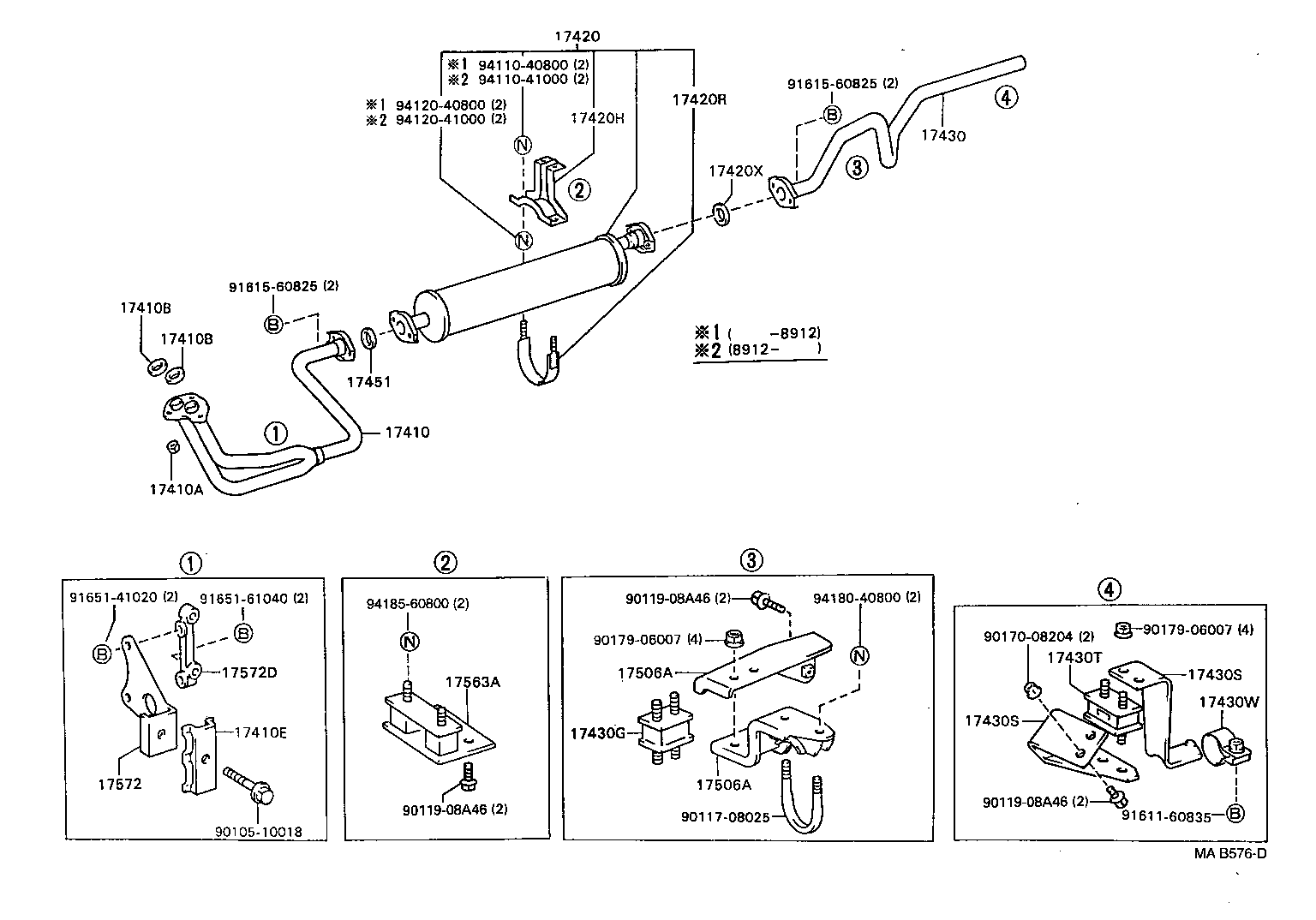 17410-73111 PIPE ASSY, EXHAUST, FRONT product image