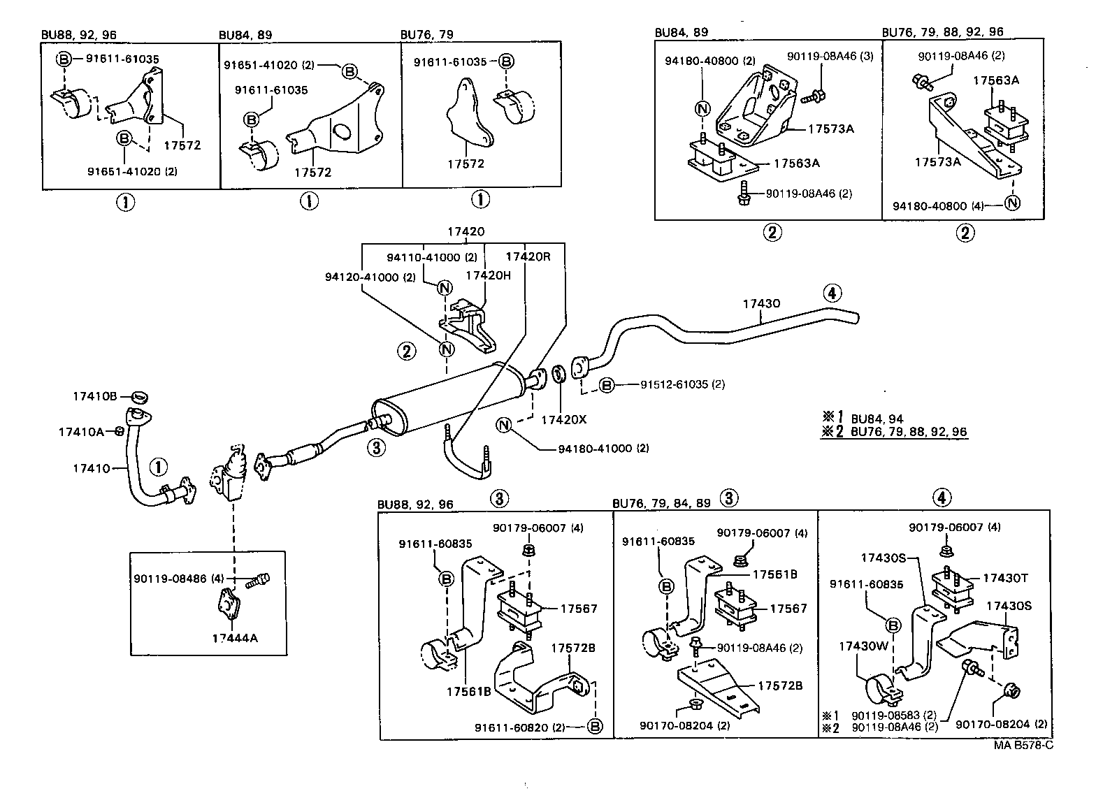 17405-58230 PIPE ASSY, EXHAUST, TAIL product image