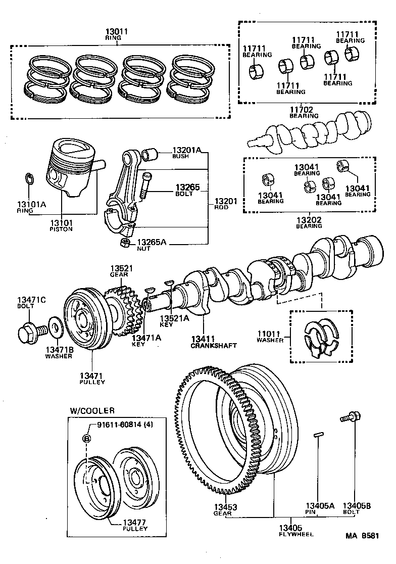 13405-24051 FLYWHEEL SUB-ASSY product image