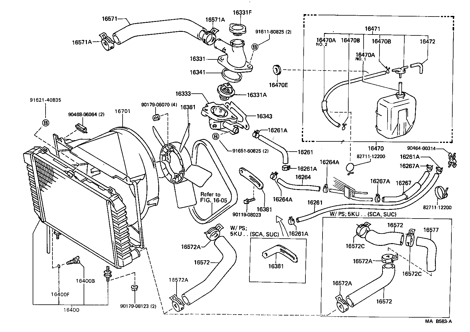 16027-64041 PIPE SUB-ASSY, TURBO WATER, NO.1 product image