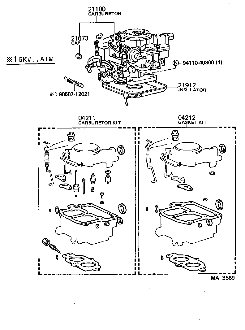 04211-13342 CARBURETOR KIT product image