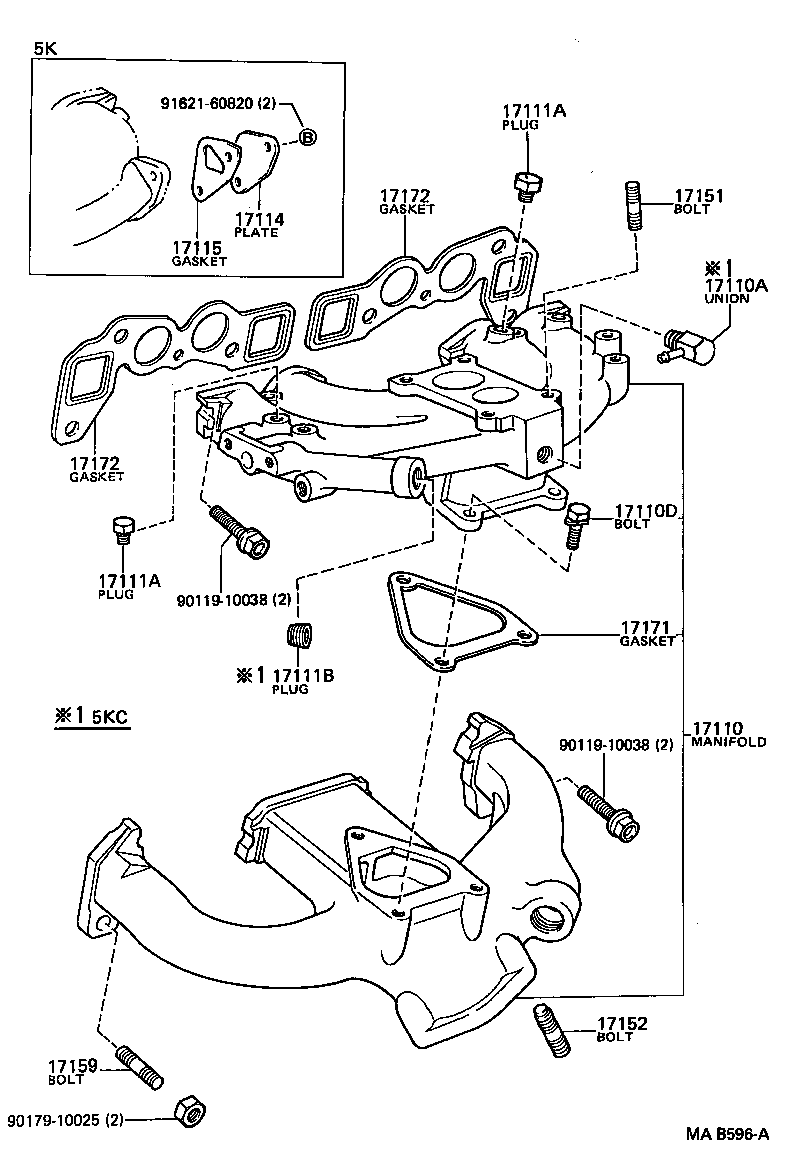 17101-64081 MANIFOLD, INTAKE product image