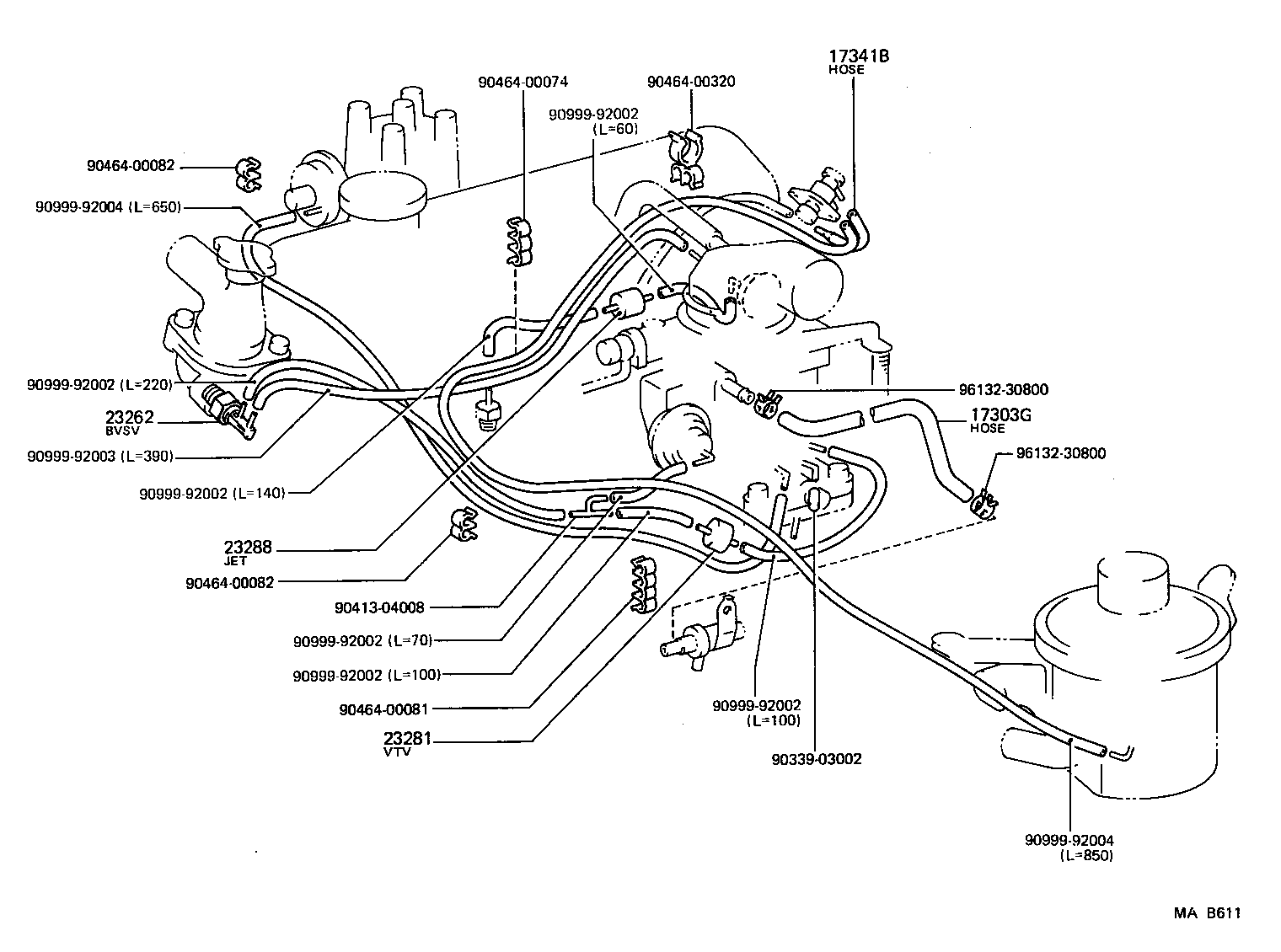 17360-13012 TUBE ASSY, AIR product image