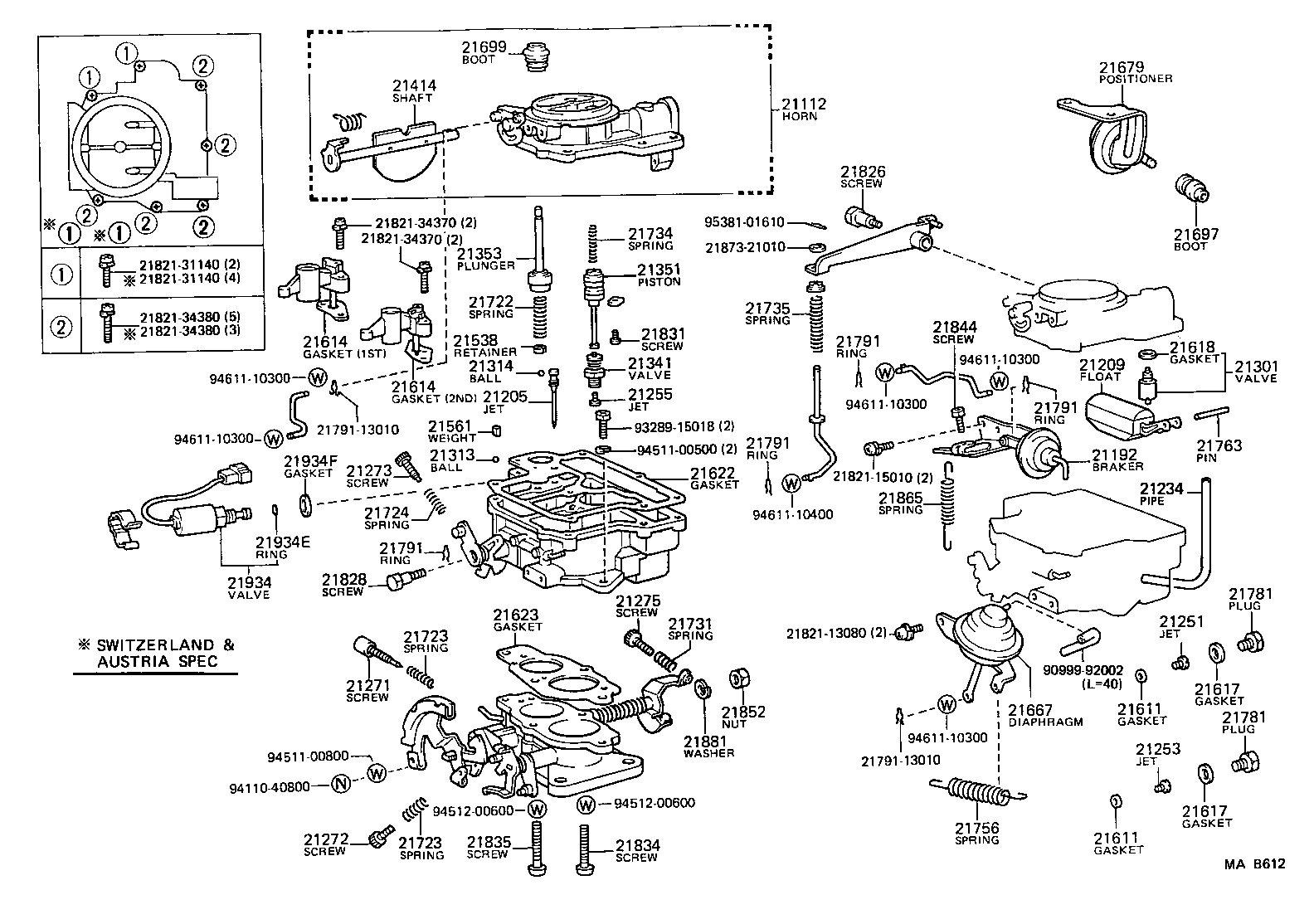 21062-13690 SOLENOID, THROTTLE VALVE product image