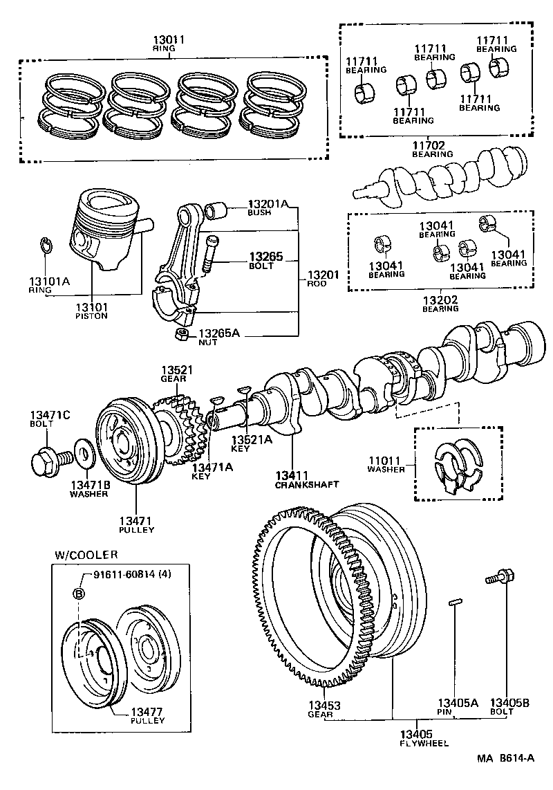 88451-27020 PULLEY, CRANKSHAFT, NO.2 product image