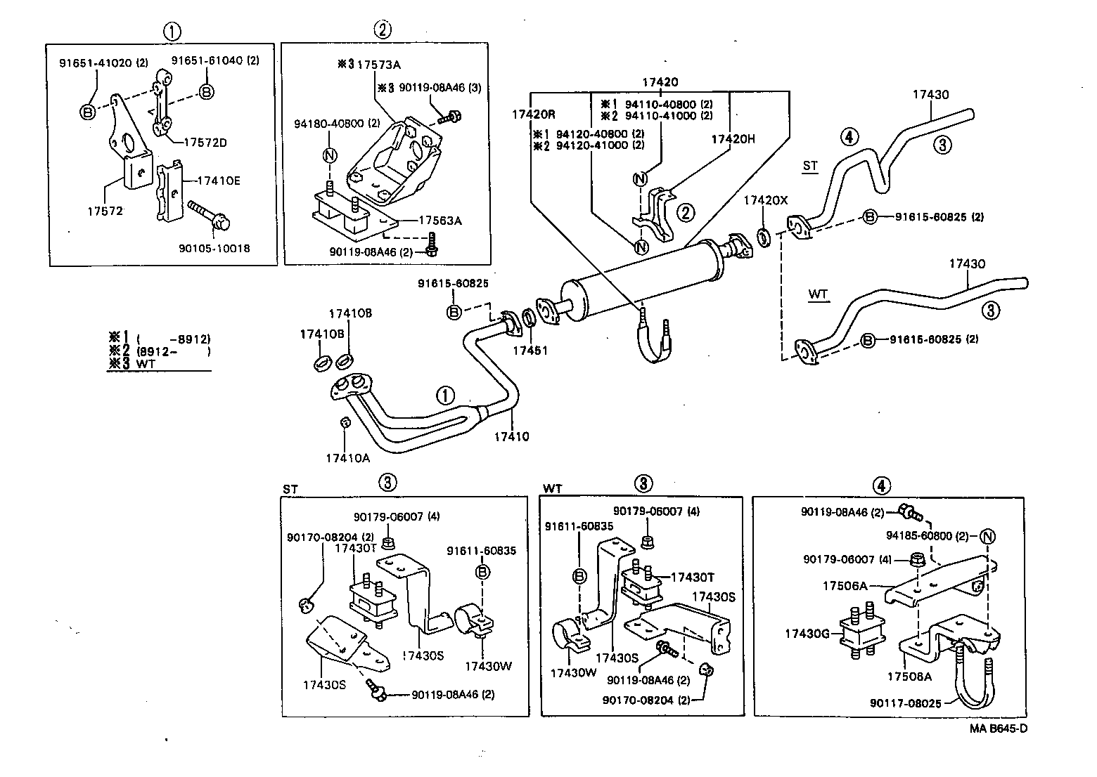 17420-73080 PIPE ASSY, EXHAUST, CENTER product image