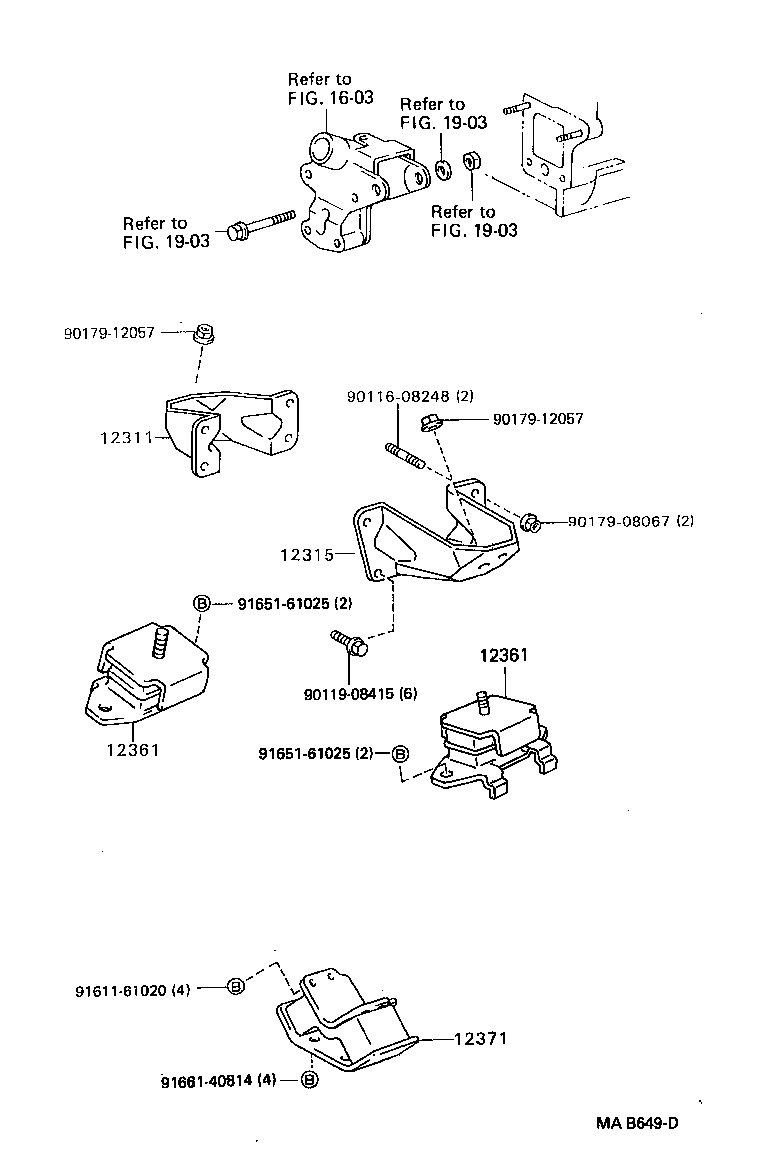 12361-50070 INSULATOR, ENGINE MOUNTING, FRONT product image