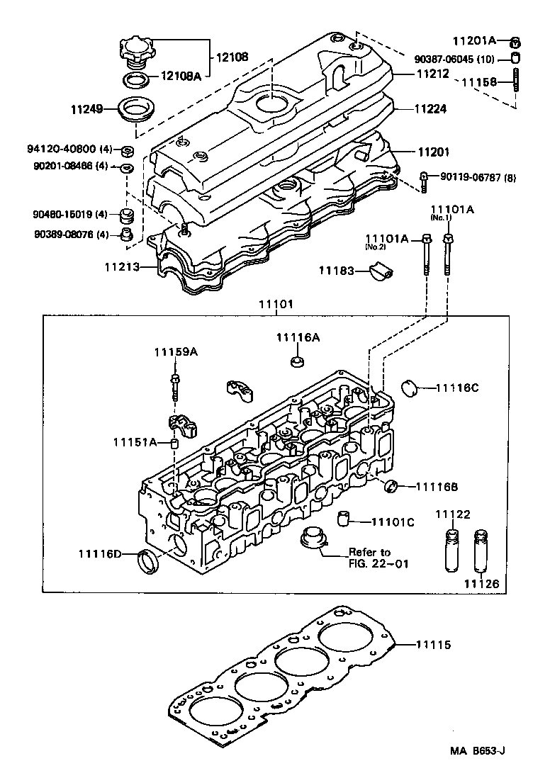 Toyota 12180-73010 CAP SUB-ASSY, OIL FILLER