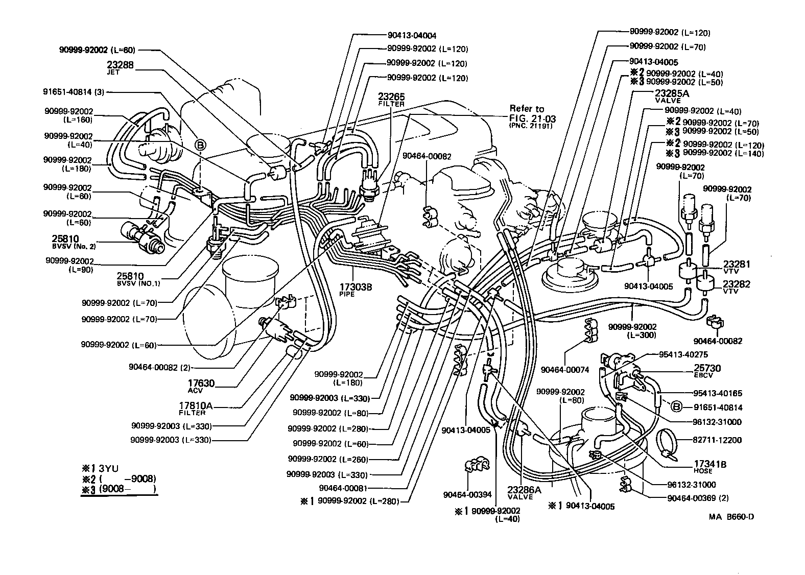 17308-64040 HOSE SUB-ASSY, VACUUM(FOR IDLE-UP) product image